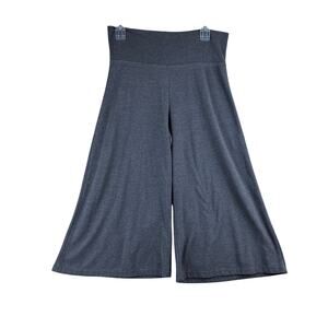 CW Sport Y2K Ultra Wide Leg Capri Lounge Pants Women's Medium Grey Cotton USA